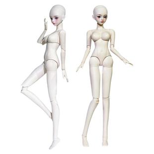 BIJIDI洛洛体4分素体女bjd手办女人偶高颜值带妆娃头假发mjd娃娃