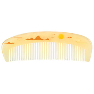 谭木匠正品羊角梳礼盒山水谣女士长发专用蓬松头皮经络按摩可定制