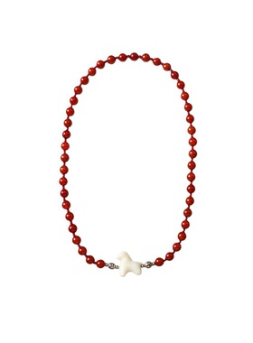 红玛瑙小马吊坠项链本命年