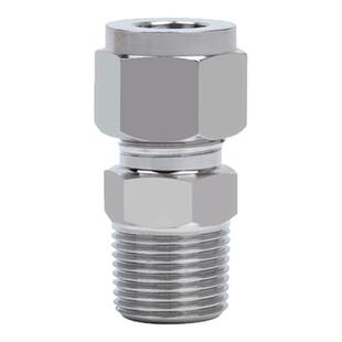 304/316不锈钢卡套接头ZG仪表快速免焊RC外螺纹双卡套直通终端NPT