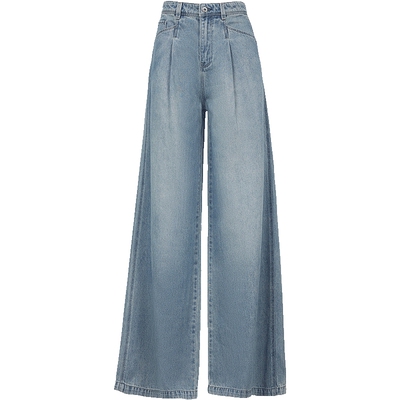 ONLY高腰宽松直筒长裤牛仔裤