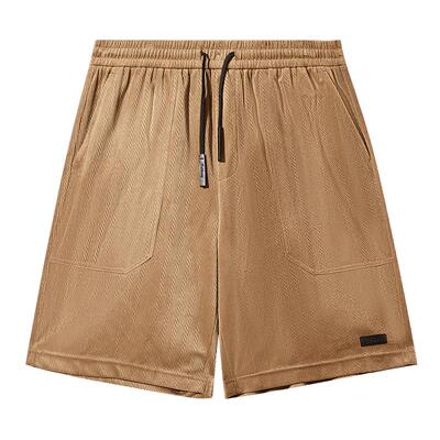 【宽松弹力】卡宾质感细条休闲短裤男夏季阔腿潮牌五分裤