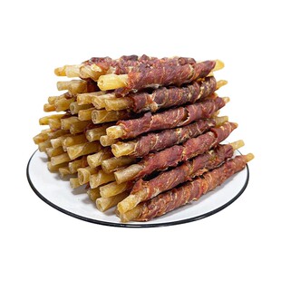 狗狗磨牙棒鸡肉鸭肉缠牛皮宠物零食磨牙耐咬清新口气训练奖励零食