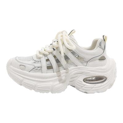 达芙妮网面透气镂空老爹鞋