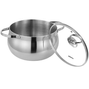 欧美达蒸锅316不锈钢汤锅加高加厚一体成型双耳炖锅电磁炉通用