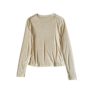 圆领针织打底衫女薄款春秋2026新款软糯修身长袖内搭面膜t恤上衣