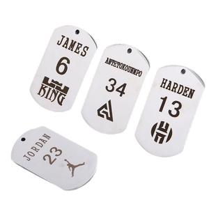 金属不锈钢姓名牌定制带夹子衣架名字晾衣夹刻字铭牌吊牌挂件定做