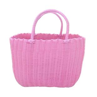 塑料编织浴室洗澡筐手提大容量洗漱沐浴篮买菜篮大号野餐购物篮子