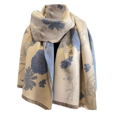 围巾女冬季披肩两用加厚韩版双面