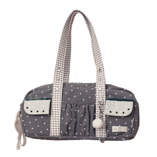 VANWALK lucky pony新款少女波点单肩包通勤百搭外出手提腋下包包
