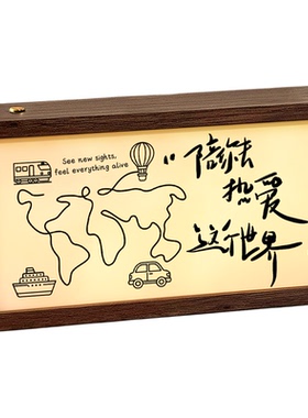 旅游纪念发光灯箱相框高级感