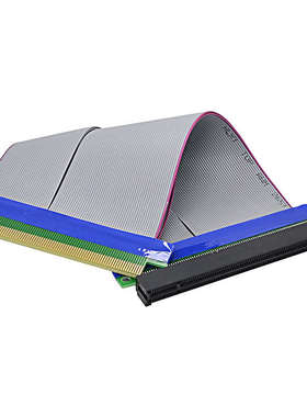 PCIE延长线PCI-E转接软排线X1转16X显卡4X转8X增高卡PCI公对母2.0