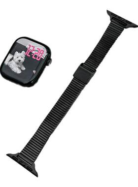 适用iWatch小蛮腰竹节卡扣表带