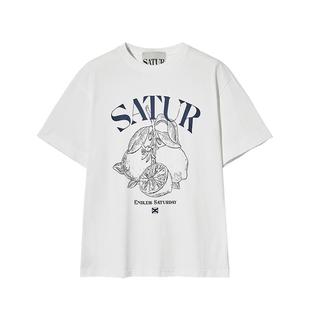 【自营】SATUR ARCHIVE2025夏季情侣同款短袖柠檬系列T恤女上衣