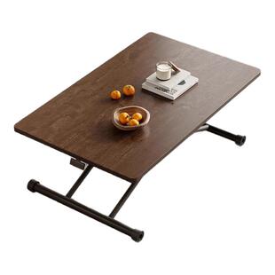 欧乐派薄款小户型折叠桌简易升降可移动桌茶几餐桌两用现代租房饭