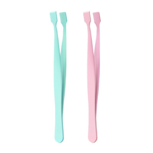 一秒速贴!顺手镊子下睫毛专用镊子倒睫嫁接高精密度平口扁头夹子