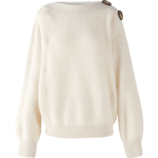 设计师品牌 IIIVIVINIKO冬季宽松大纽扣貉绒毛衣