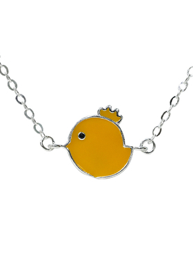 纯银黄色小鸡甜美风手环