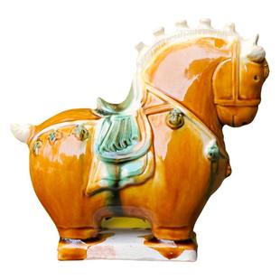 西安博物院马上有钱唐三彩小萌马陶瓷摆件马年吉祥物伴手礼纪念品