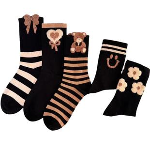 秋冬笑脸羽毛纱女袜加厚保暖中高筒冬季新款高级韩版ins潮百搭