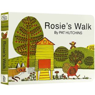 【送音频】英文原版绘本 Rosie’s Walk 母鸡萝丝去散步卡板纸板书撕不烂廖彩杏有声书单2-6岁儿童英语启蒙早教晚安故事书