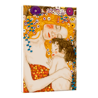 自油自画diy数字油画母爱