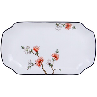 【玉兰花开】陶瓷餐具碗盘套装家用盘子菜盘吃饭碗面碗汤碗鱼盘