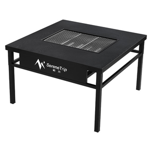 围炉煮茶烤火炉套装炭炉烧烤炉子家用庭院烧烤架烧烤桌户外围聚碳