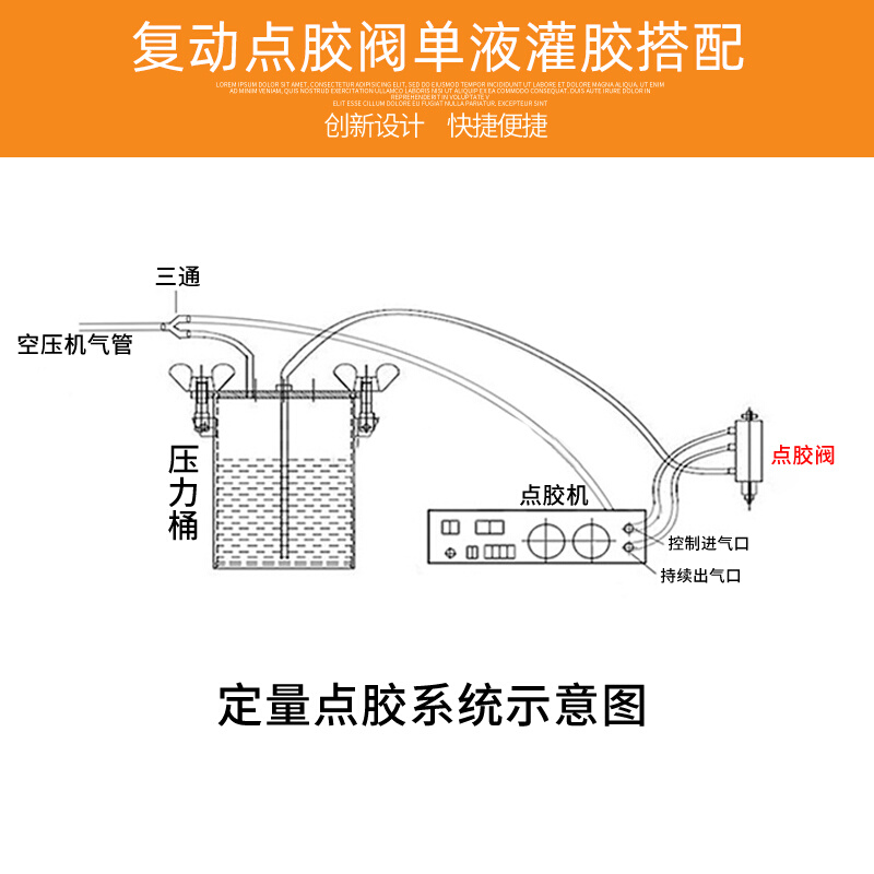 阀份阀打机精单可点点复点回吸胶胶针调胶顶动组式密胶式节枪胶头