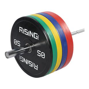 RISING锐思杠铃片PRO版大孔50mm全胶杠铃配重片深蹲卧推举重片