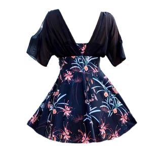 泳衣女士保守连体裙式遮肚显瘦2025新款泡温泉大码泳衣御姐显腿长