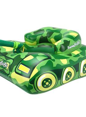 儿童游泳座圈防侧翻喷水充气船