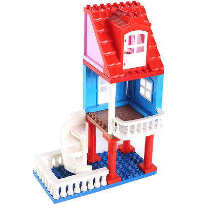 费乐大颗粒散装积木别墅房子配件