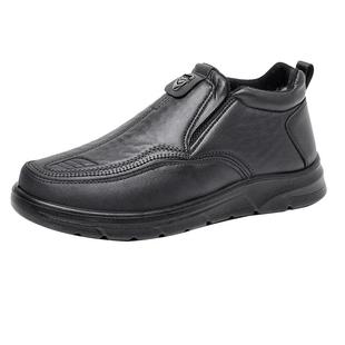 老北京布鞋男棉鞋冬季加厚绒保暖爸爸鞋软底防滑休闲中老年人棉靴