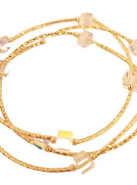 奥地利水晶手链彩色方糖手串首饰