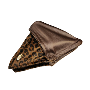 复古仿皮豹纹三角形发夹抓夹时尚个性后脑勺盘发卡子造型装饰发抓