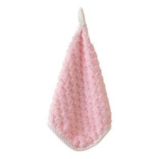 可挂式提花云朵格擦手巾吸水速干厚小毛巾厨房化妆室抹手布搽手帕