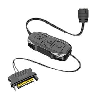 华顾RGB控制器5V3针转SATA供电延长线同步接口机箱风扇灯光控制器