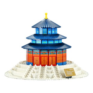 万格积木儿童益智拼装著名建筑金字塔泰姬陵模型男孩房子玩具礼物