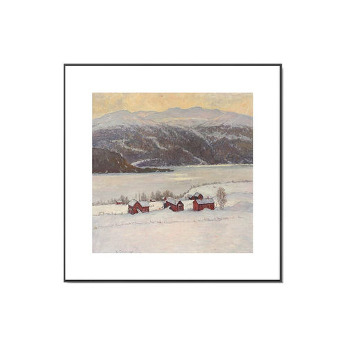 现代简约小众风景客厅背景墙装饰画软装设计样板房挂画卧室餐厅画