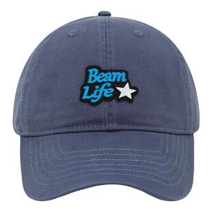 棒球帽大头围夏季帽子男复古做旧蓝字星星软顶可调节韩版鸭舌帽女