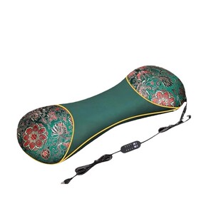 电加热艾草颈椎枕秋冬圆枕头热疗热敷发热睡觉专用睡眠非修复护颈