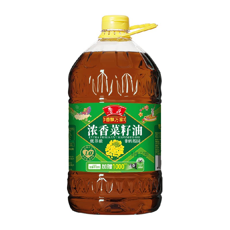 鲁花香飘万家低芥酸浓香菜籽油6.08L