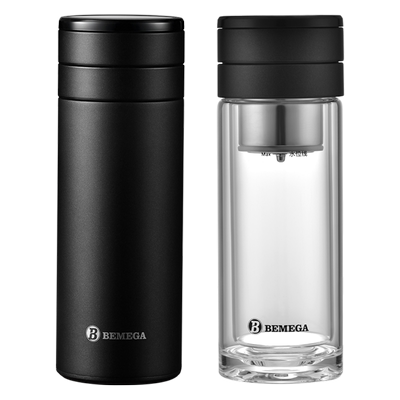 英国Bemega双层玻璃杯保温杯套装