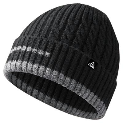 匹克帽子男士2024新款冬季加绒加厚针织帽包头冷帽护耳保暖毛线帽