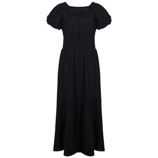 Nice Claup22年夏季新款日系气质温柔中长款短袖连衣裙151720480C