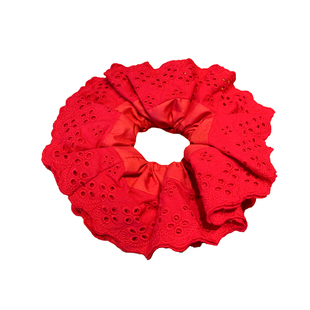 韩国洋气双层镂空蕾丝花边肥肠圈显发量多新款扎马尾发圈皮筋发饰