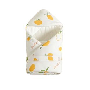 婴儿包被初生宝宝纯棉a类新生儿外出抱被冬加厚款产房专用包单