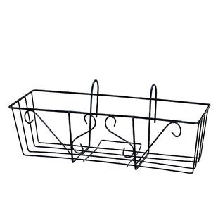 长方形花盆挂架阳台栏杆铁艺花架园艺悬挂种菜盆铁架壁挂花架简约