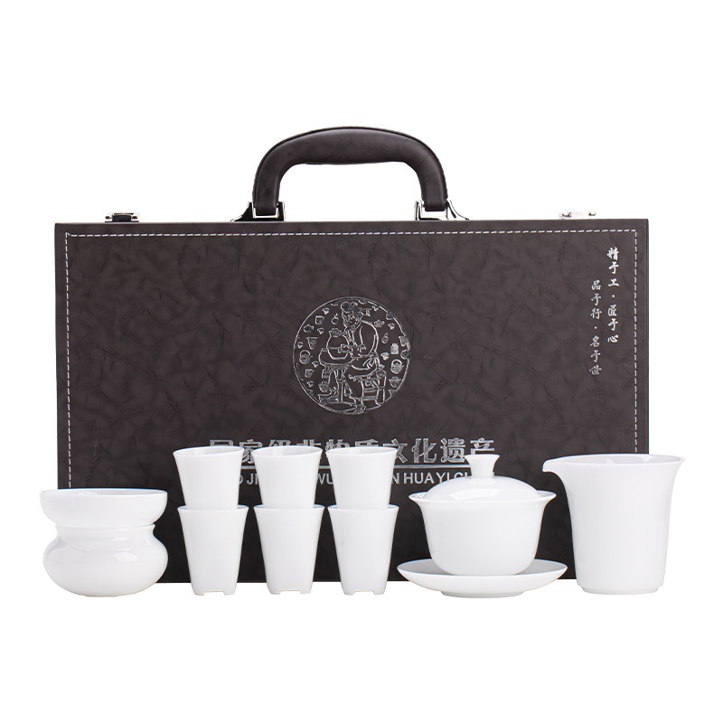 君器冰种玉瓷茶具套装高档家用